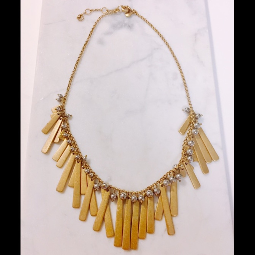 Authentic J. Crew Gold Statement Necklace - image 1
